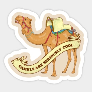 Camels are seriously cool Sticker